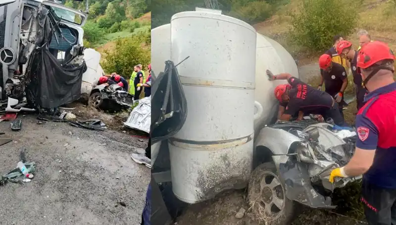 Beton Mikseri Otomobilin Üzerine Devrildi: 1 Ölü, 1 Yaralı!