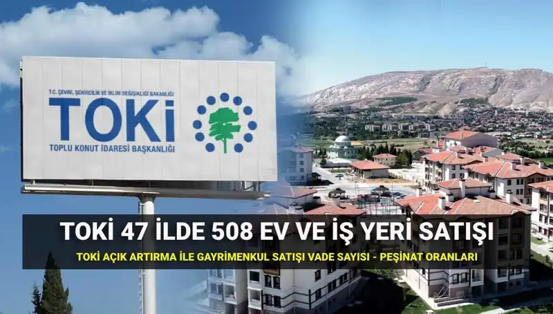 TOKİ Açık Artırma ile 508 Konut ve İş Yeri Satışına Çıkıyor